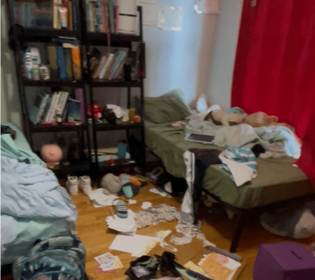 Bedroom before cleaning