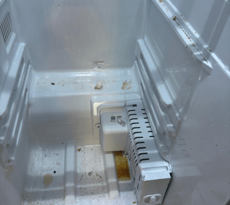 Refrigerator before cleaning